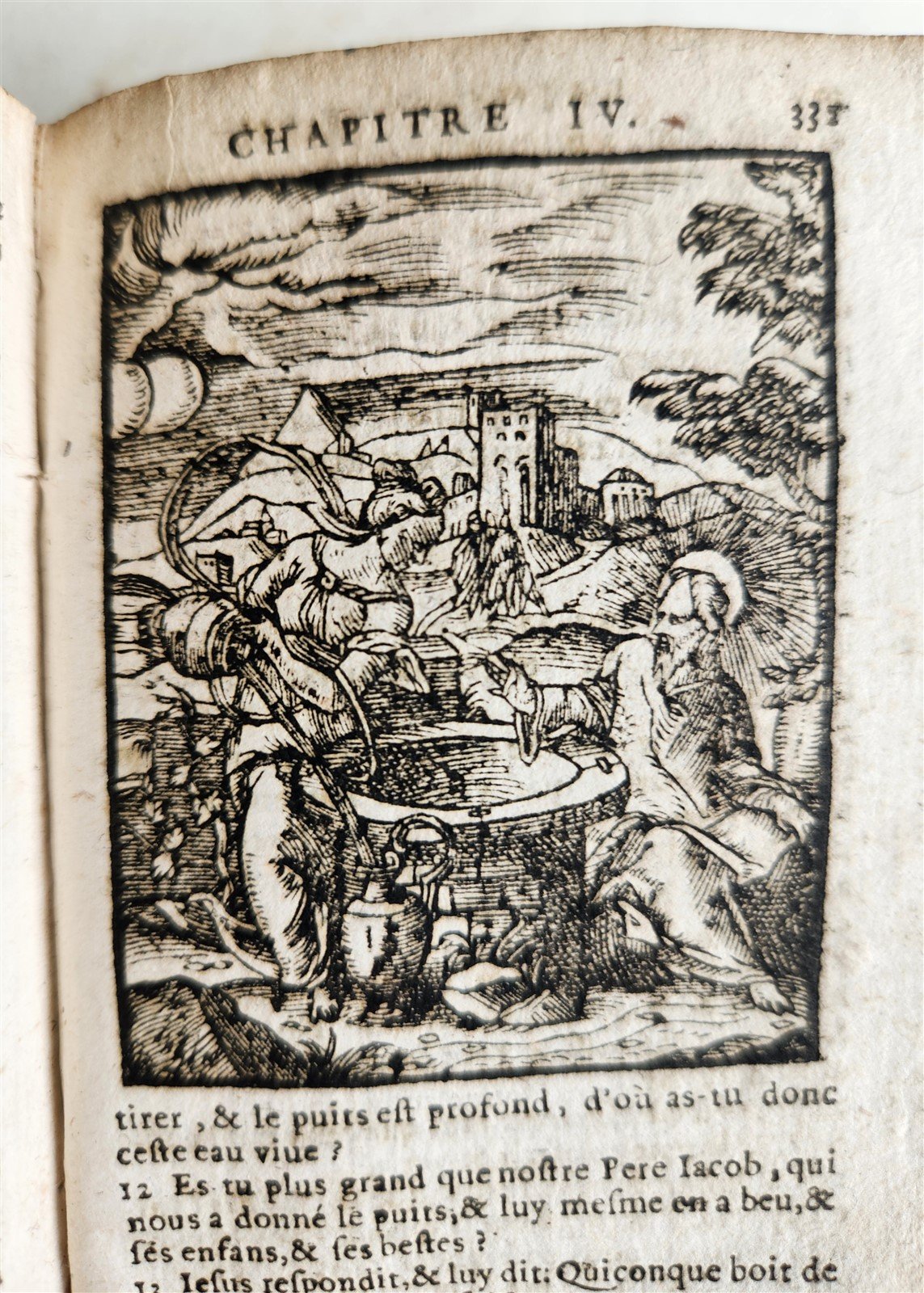 1640 BIBLE in FRENCH RARE ILLUSTRATED LE NOUVEAU TESTAMENT antique VELLUM BOUND