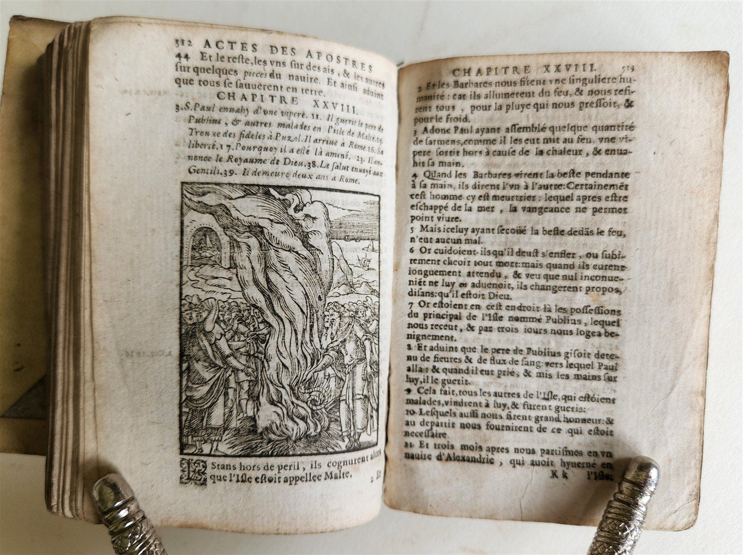 1640 BIBLE in FRENCH RARE ILLUSTRATED LE NOUVEAU TESTAMENT antique VELLUM BOUND