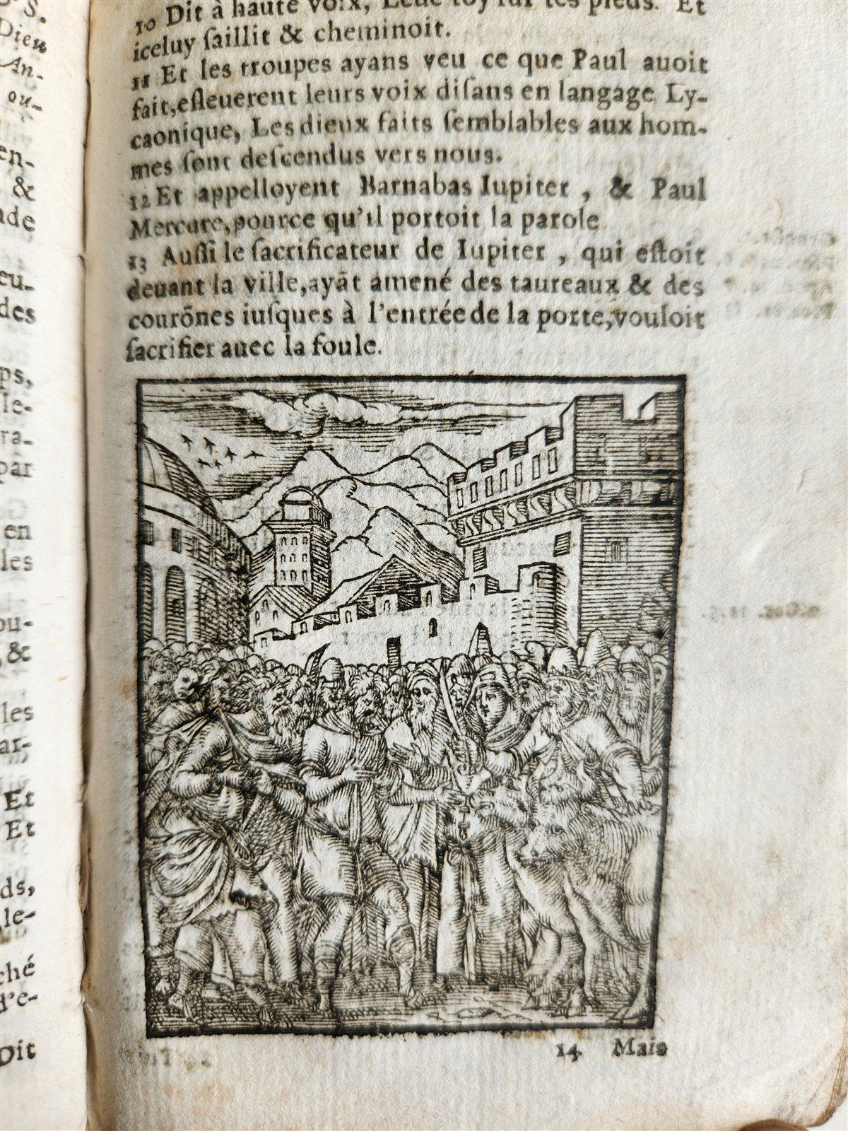1640 BIBLE in FRENCH RARE ILLUSTRATED LE NOUVEAU TESTAMENT antique VELLUM BOUND