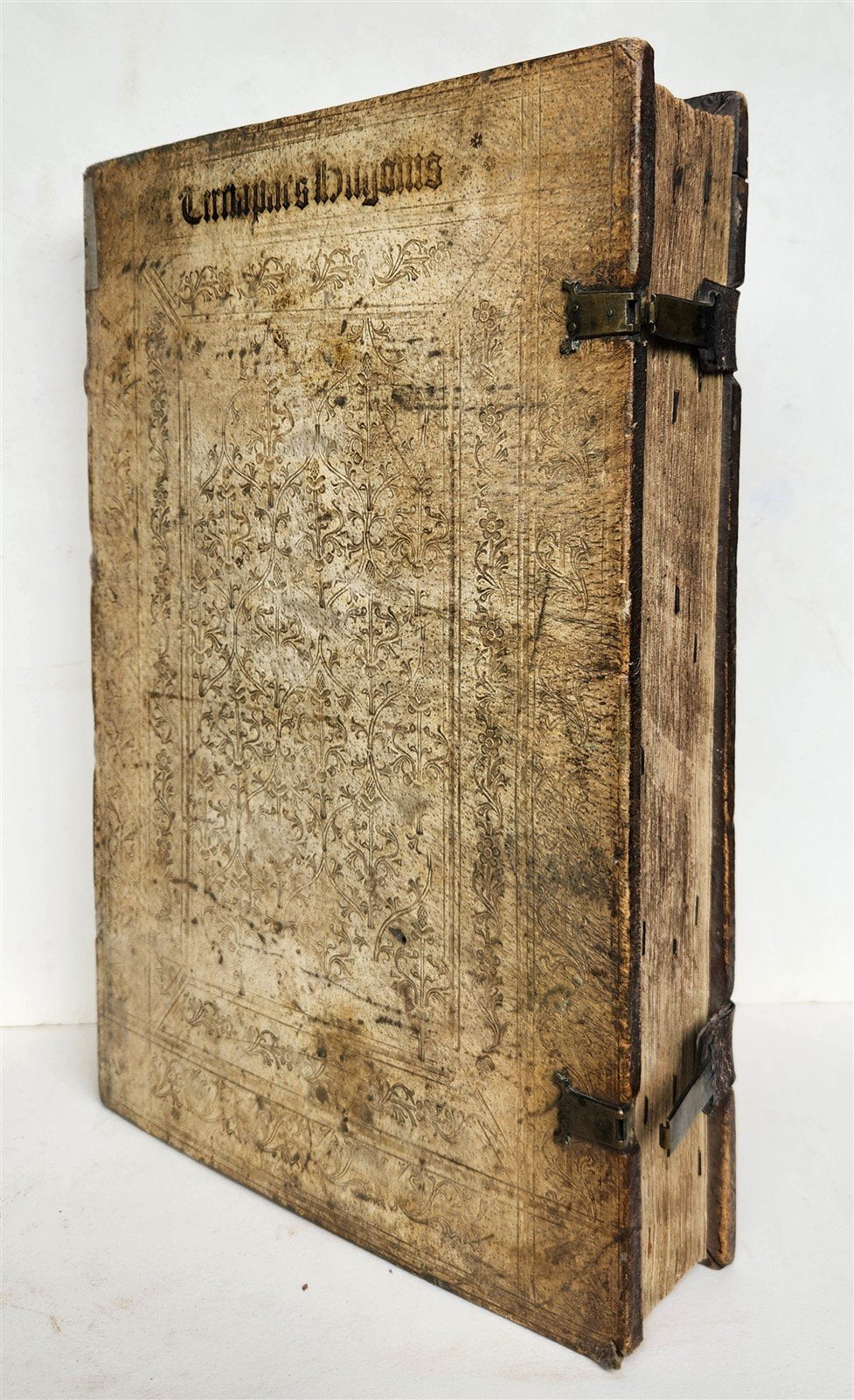 1506 BIBLE in LATIN POST-INCUNABULA antique FOLIO ORIGINAL PIGSKIN BINDING