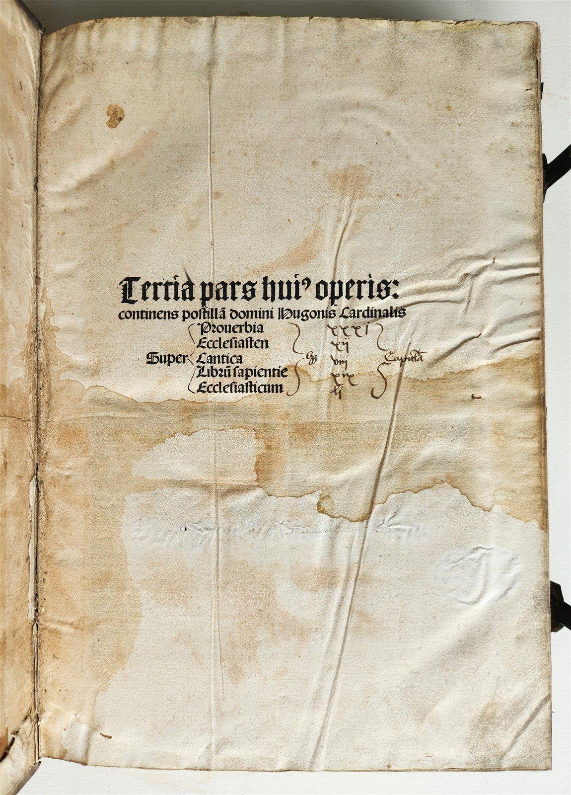 1506 BIBLE in LATIN POST-INCUNABULA antique FOLIO ORIGINAL PIGSKIN BINDING