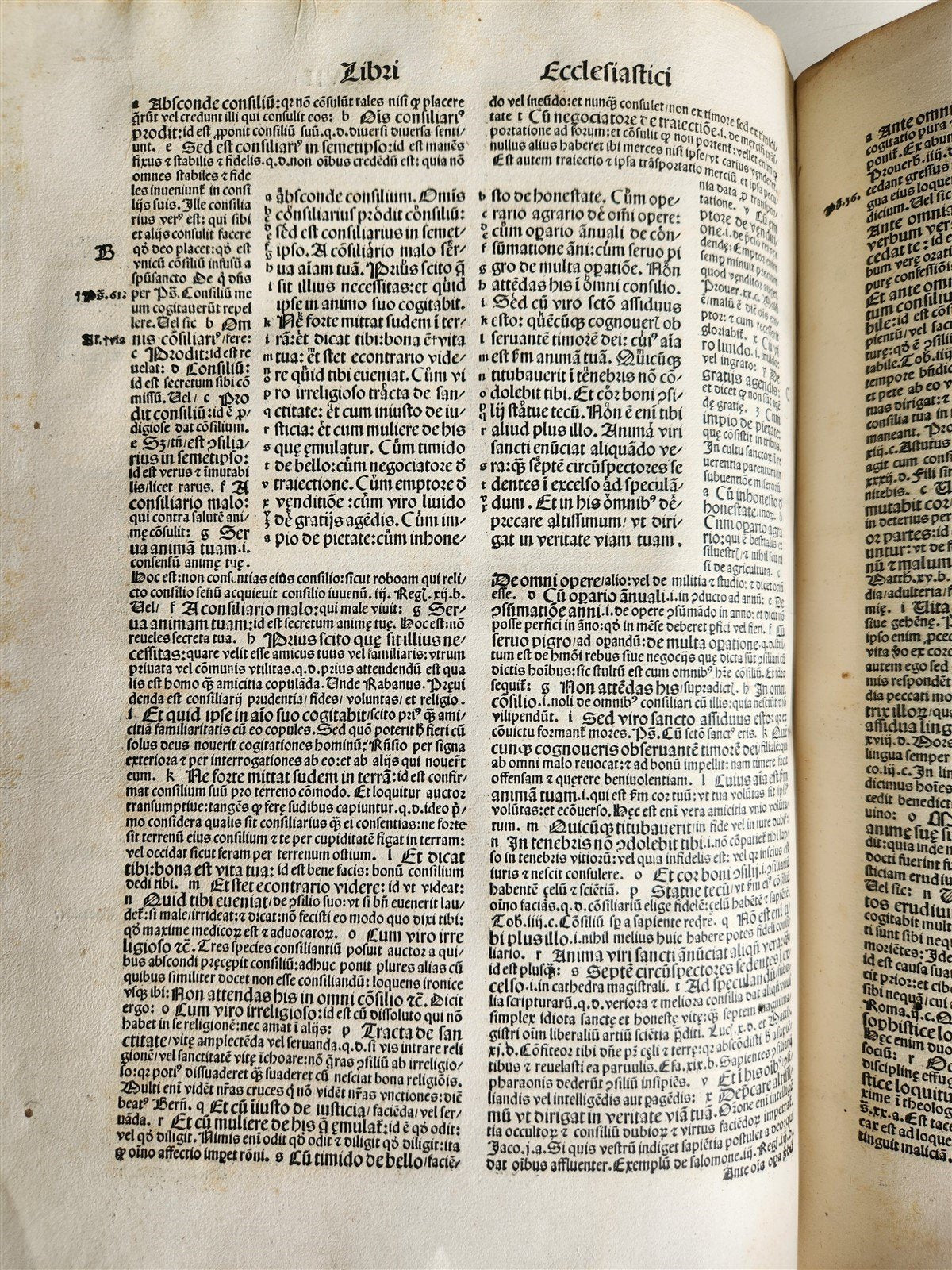 1506 BIBLE in LATIN POST-INCUNABULA antique FOLIO ORIGINAL PIGSKIN BINDING