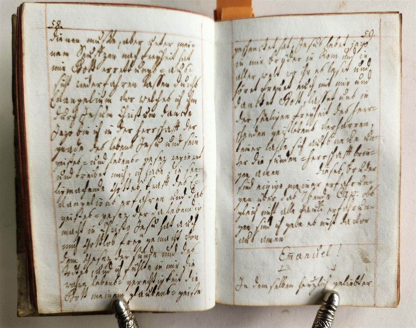 1790 GERMAN RELIGIOUS MANUSCRIPT 411 pages antique VELLUM BINDING