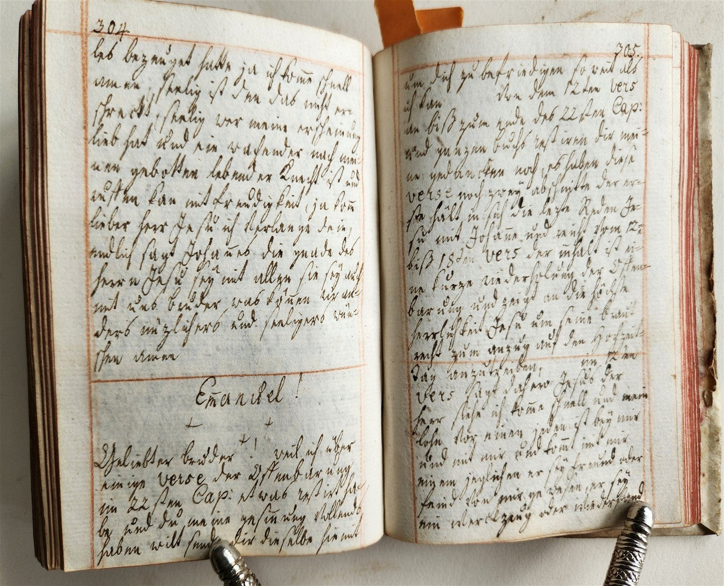 1790 GERMAN RELIGIOUS MANUSCRIPT 411 pages antique VELLUM BINDING