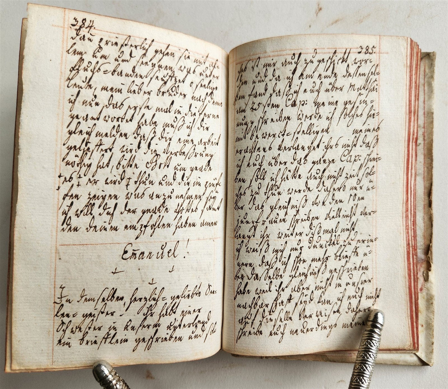 1790 GERMAN RELIGIOUS MANUSCRIPT 411 pages antique VELLUM BINDING