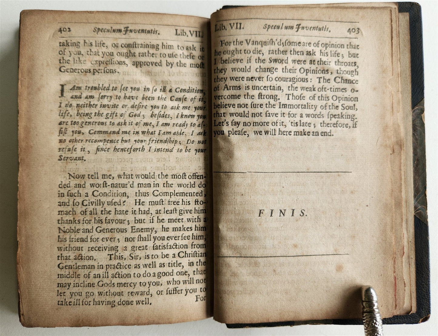 1671 GUIDE for YOURS in ENGLISH antique SPECULUM JUVENTUTIS