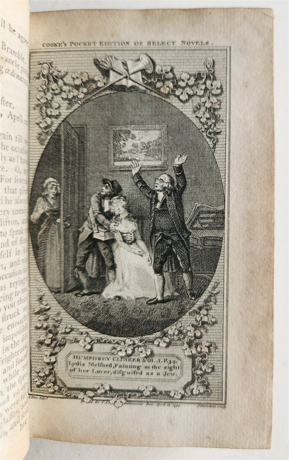 c1800 Expedition of Humphry Clinker by TOBIAS SMOLLET antique 2 VOLS ILLUSTRATED