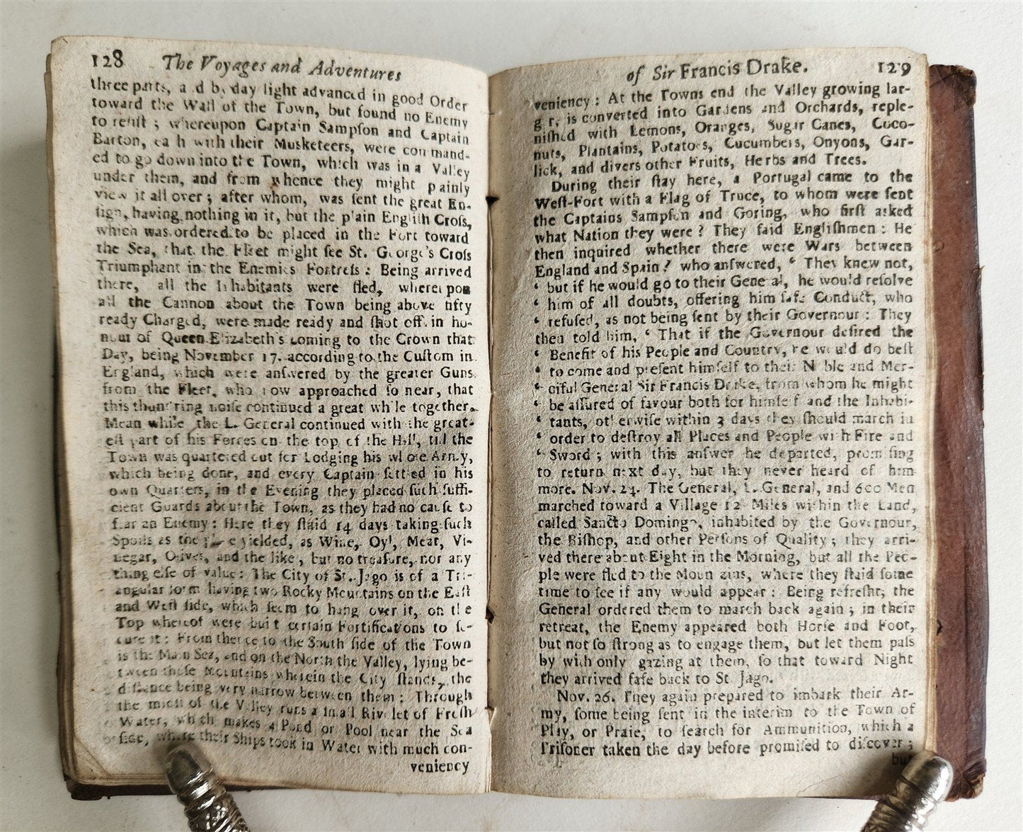 1710 ENGLISH HERO SIR FRANCIS DRAKE REVIV'D DANGEROUS VOYAGES ADVENTURES antique