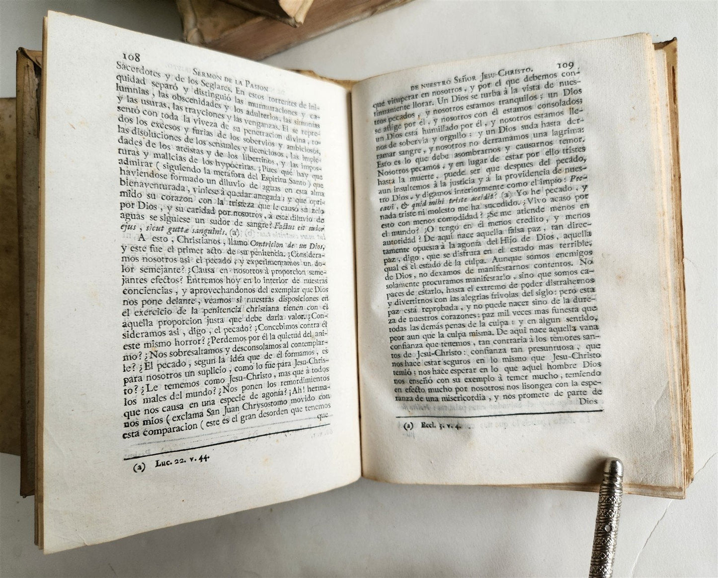 1779 WORKS of LOUIS BOURDALOUE 16 VOLUMES in SPANISH antique VELLUM BINDING