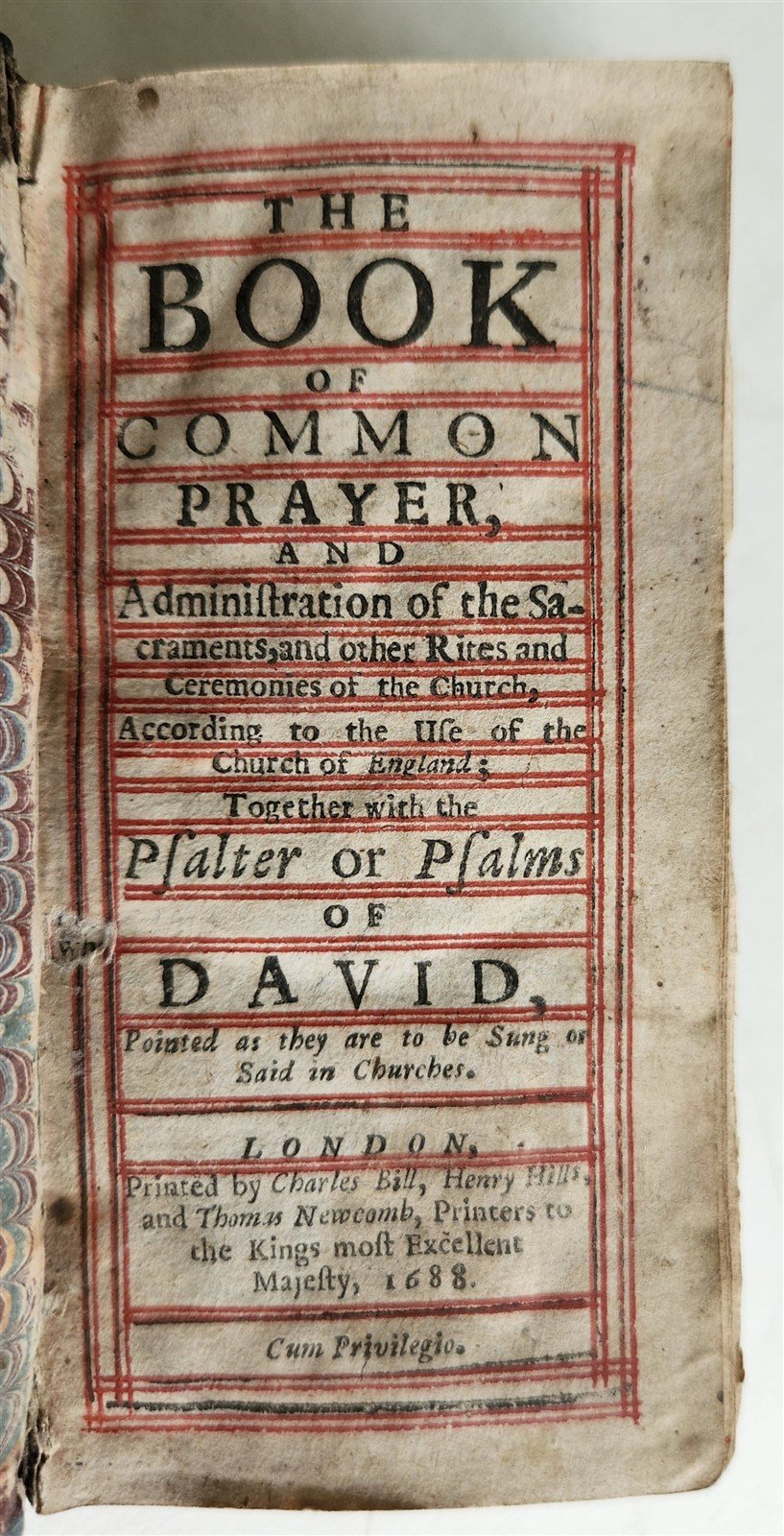 1684 BIBLE in ENGLISH NT w/ BOOK of COMMON PRAYER antique FINE BINDING