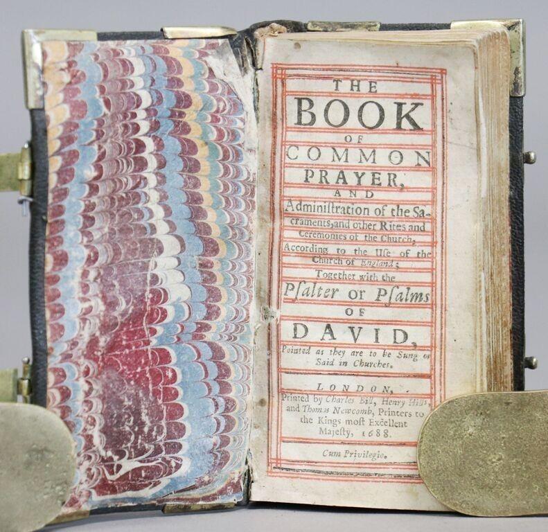 1684 BIBLE in ENGLISH NT w/ BOOK of COMMON PRAYER antique FINE BINDING