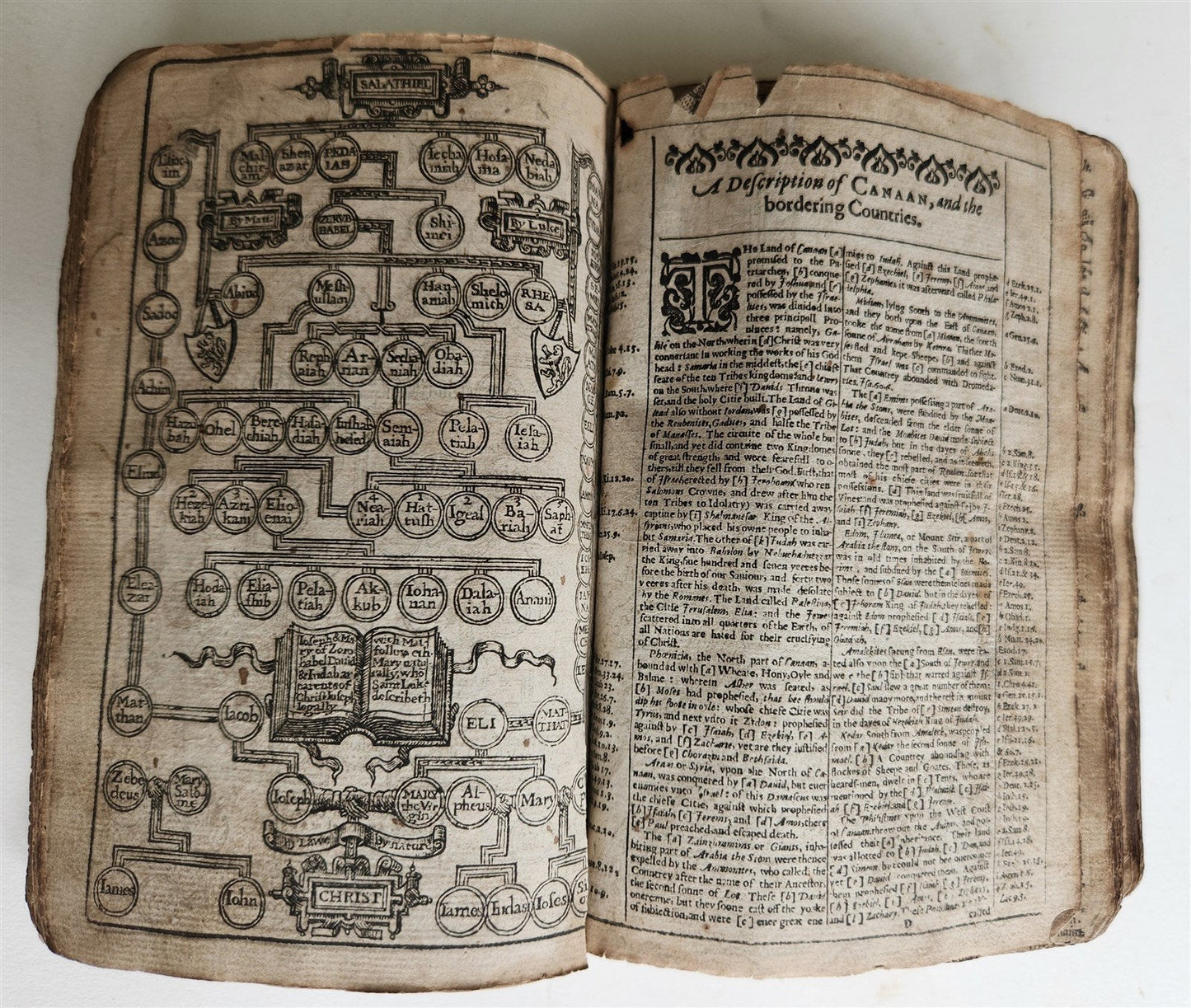 1636 BIBLE in ENGLISH OLD & NEW TESTAMENT antique ORIGINAL BINDING illustrated