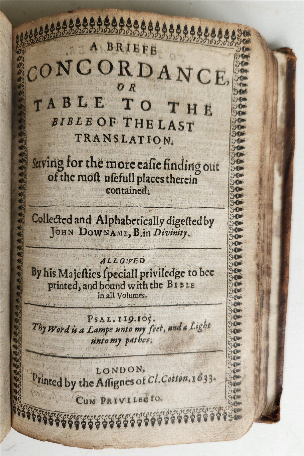 1636 BIBLE in ENGLISH OLD & NEW TESTAMENT antique ORIGINAL BINDING illustrated