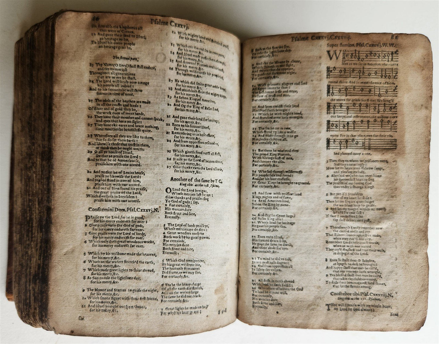 1636 BIBLE in ENGLISH OLD & NEW TESTAMENT antique ORIGINAL BINDING illustrated
