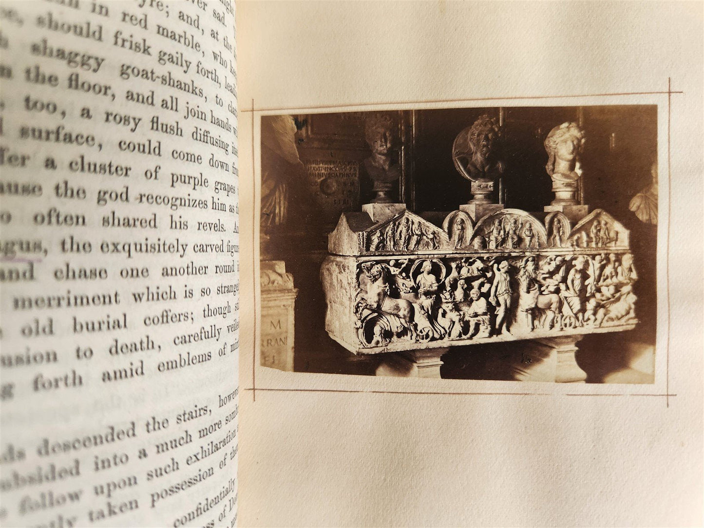 1860 TRANSFORMATION ROMANCE of MONTE BENI 2 VOLS antique PHOTO ILLUSTRATED