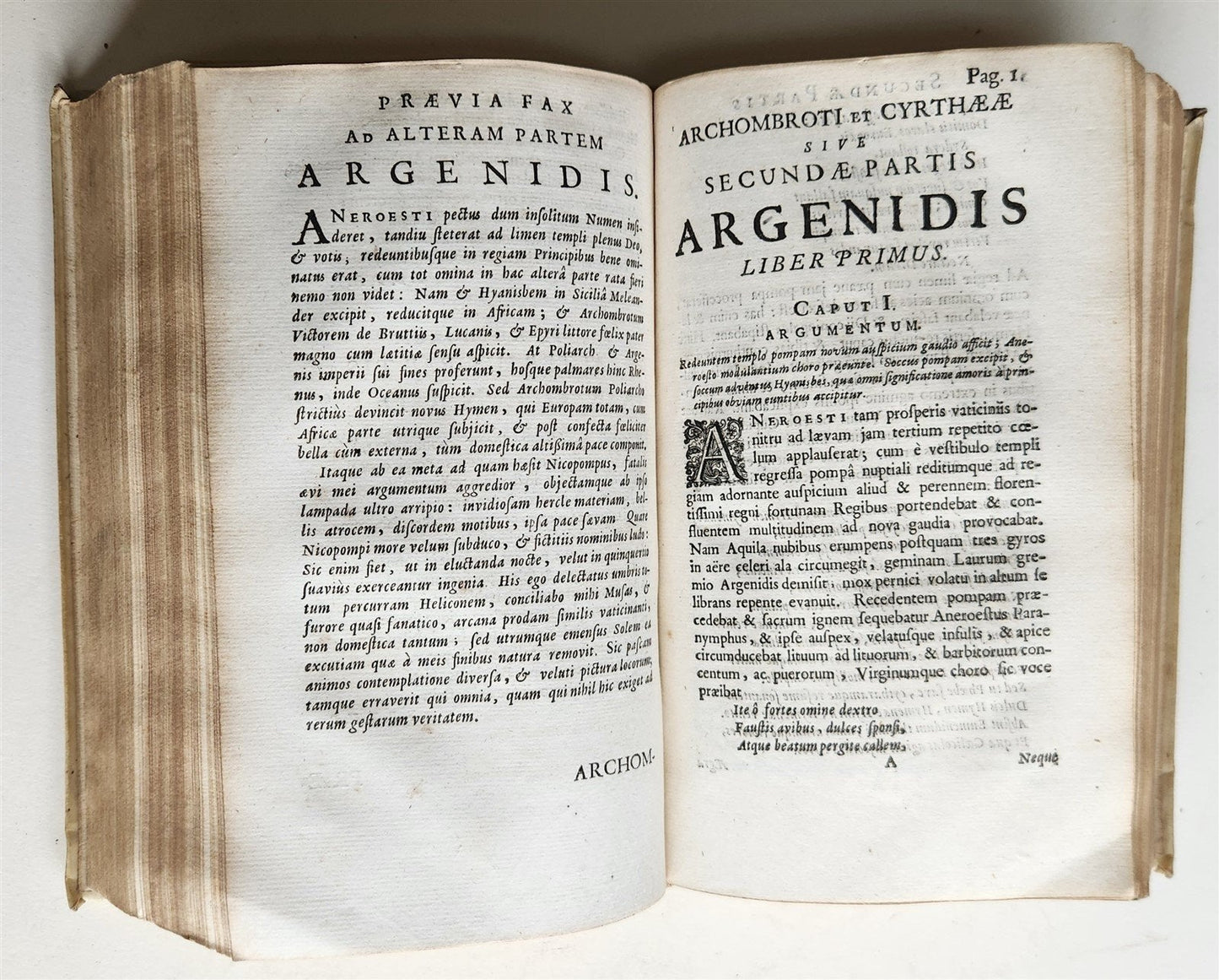 1664 ARGENIS by John Barclay ANTIQUE Scotland POLITICAL NOVEL