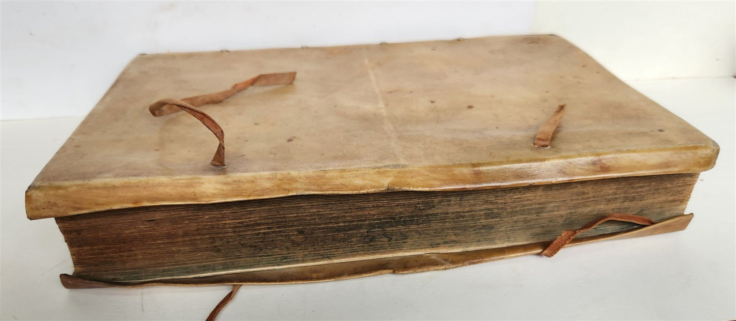 1593 MARTIN LUTHER COLLOQUIA antique VELLUM BOUND FOLIO 16th CENTURY