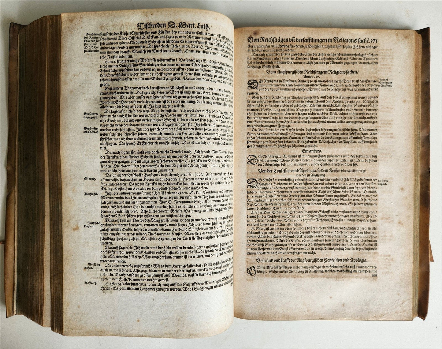 1593 MARTIN LUTHER COLLOQUIA antique VELLUM BOUND FOLIO 16th CENTURY
