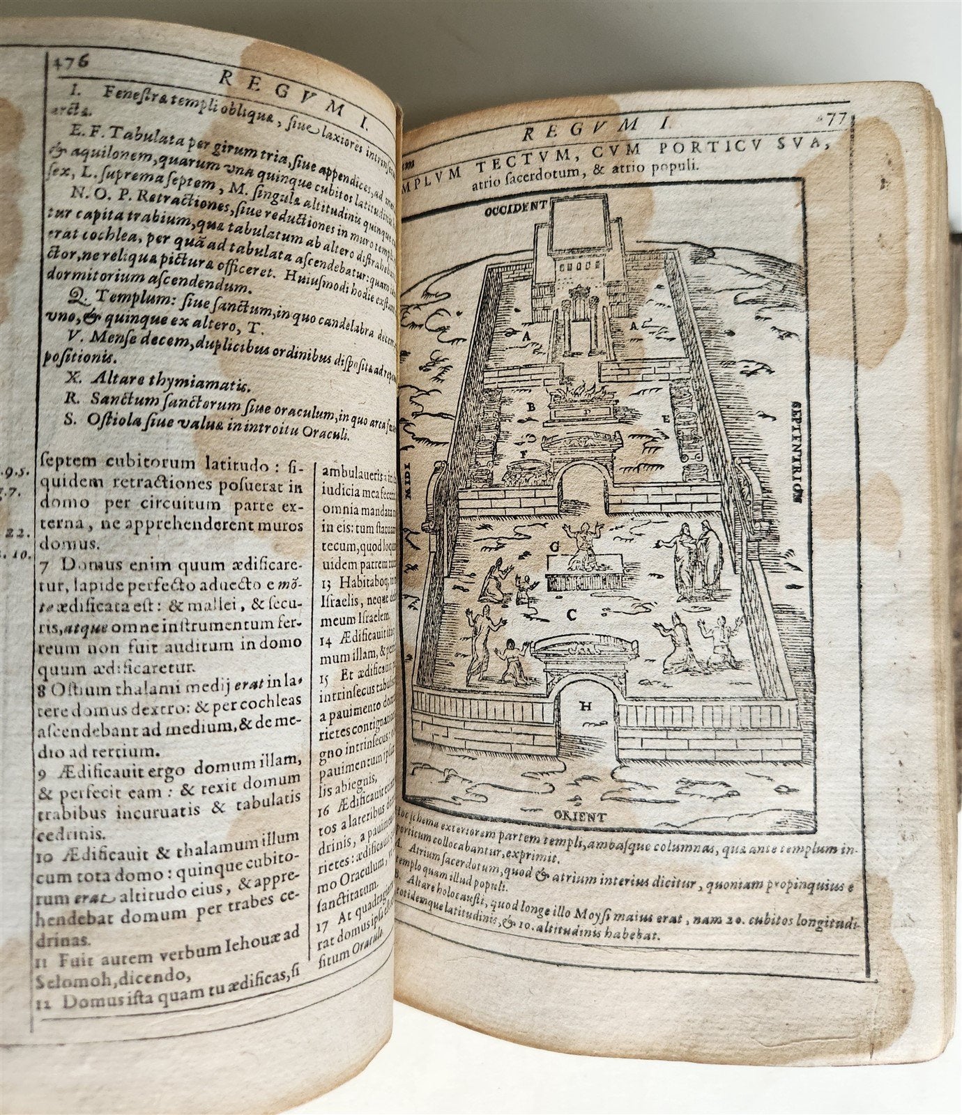 1600 BIBLE in LATIN ILLUSTRATED BIBLIA LATINA antique PIGSKIN BINDING 16th cent.