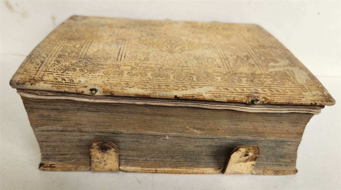 1699-1702 JUDAS by Abraham a Sancta Clara antique PIGSKIN BINDING