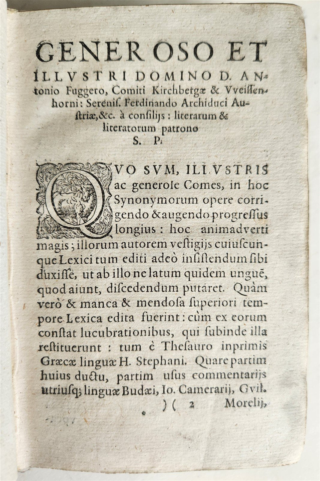 1600 LATIN GREEK DICTIONARY antique RARE 16th century Dictionarii Latino Graeci
