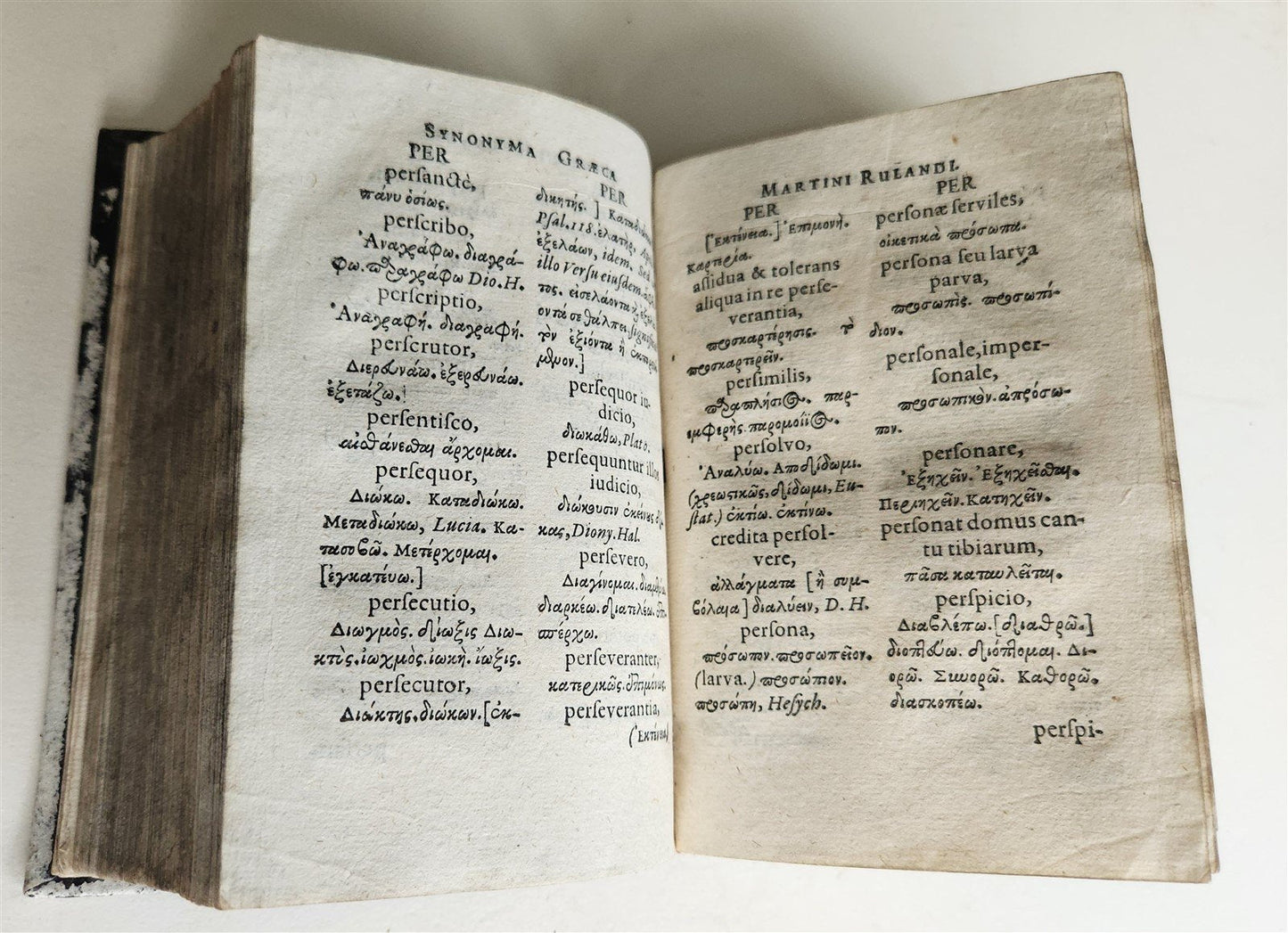 1600 LATIN GREEK DICTIONARY antique RARE 16th century Dictionarii Latino Graeci