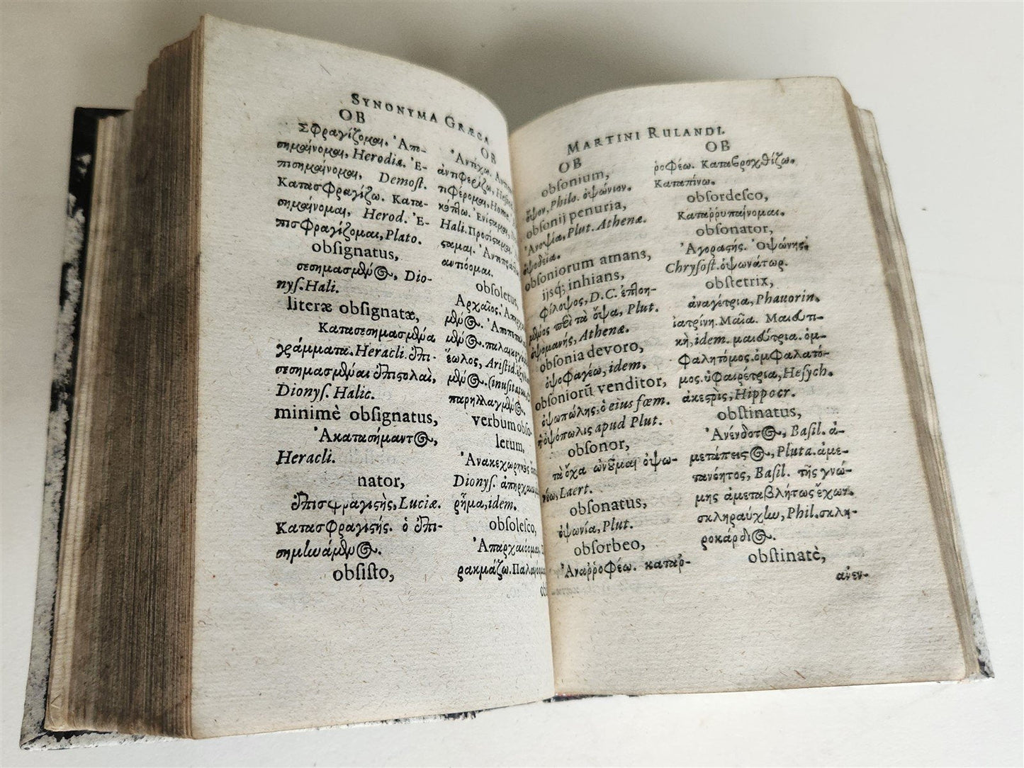 1600 LATIN GREEK DICTIONARY antique RARE 16th century Dictionarii Latino Graeci