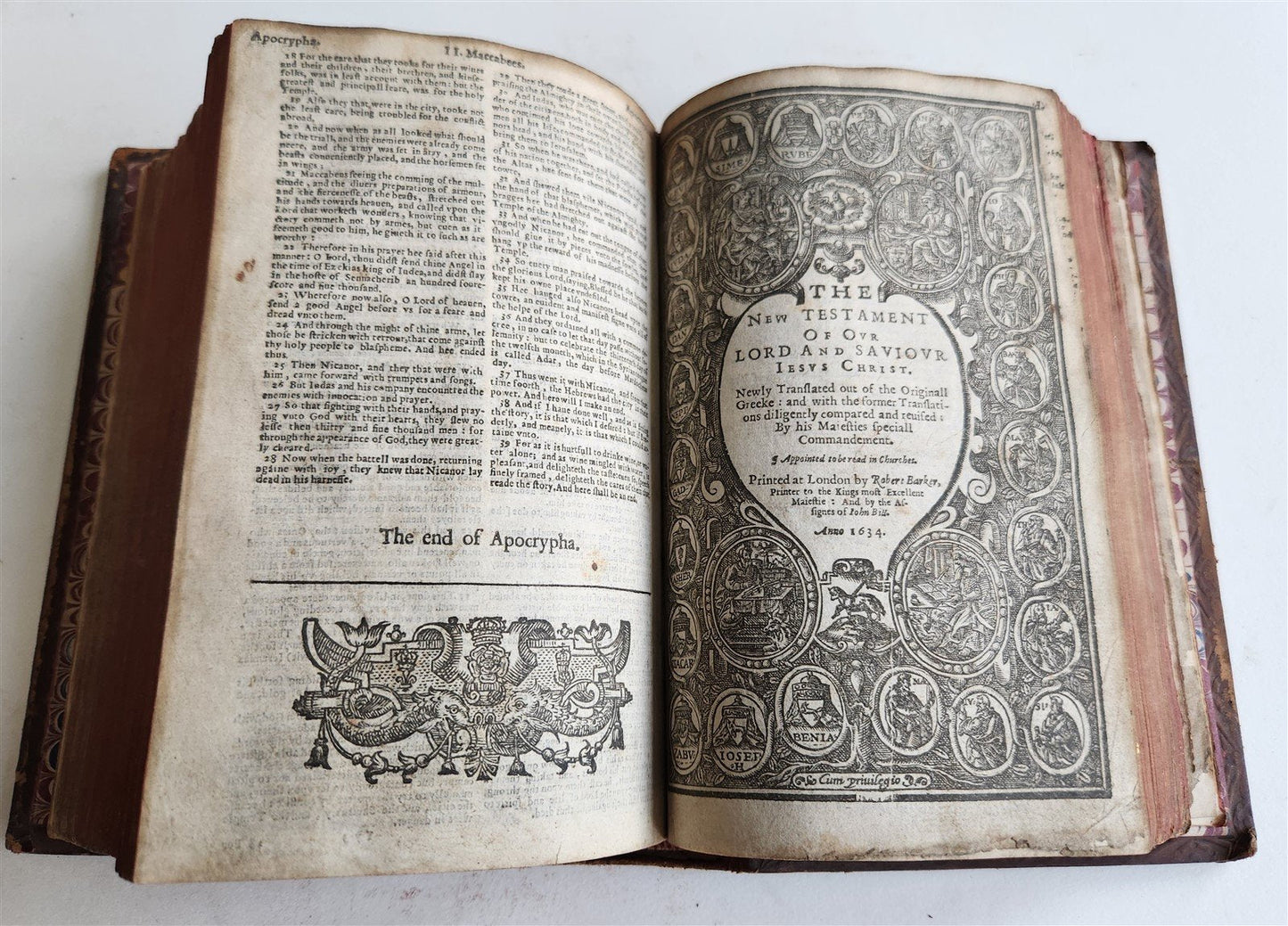 1679 BIBLE in ENGLISH antique OLD & NEW TESTAMENT ORIGINAL BINDING 17th CENTURY