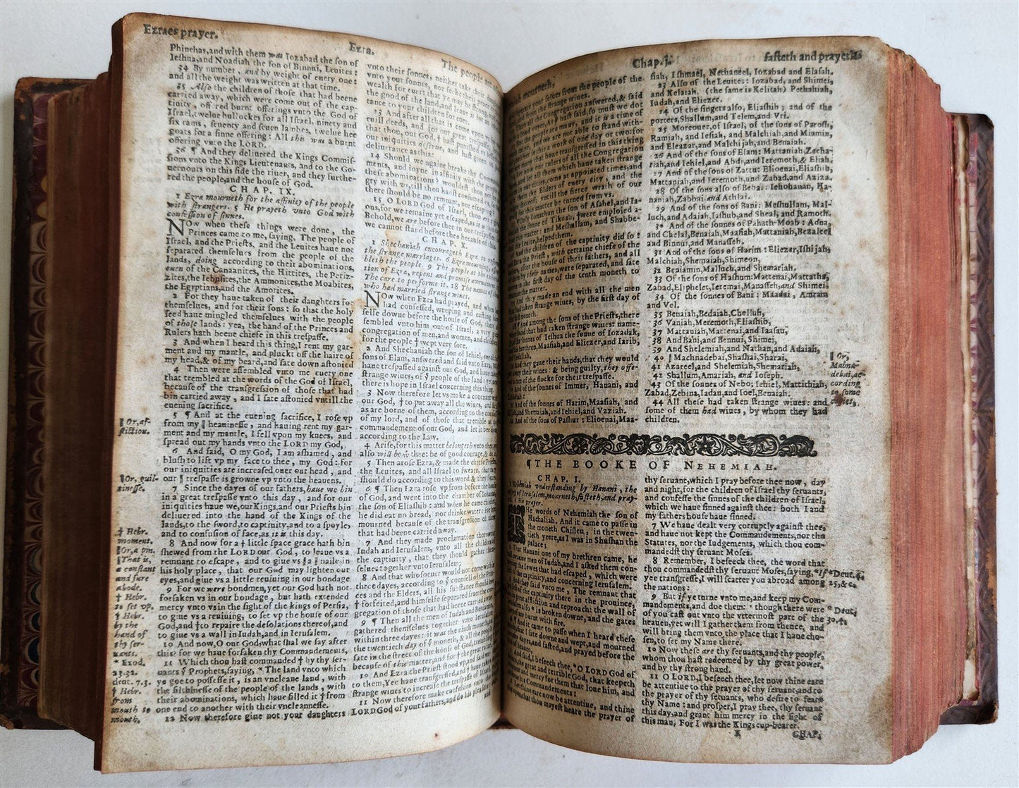 1679 BIBLE in ENGLISH antique OLD & NEW TESTAMENT ORIGINAL BINDING 17th CENTURY