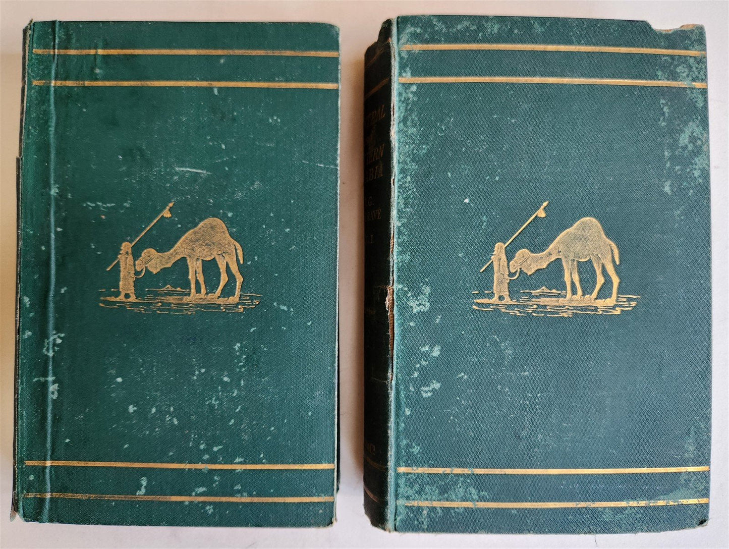 1866 A YEAR'S JOURNEY THROUGH CENTRAL & EASTERN ARABIA antique 2 VOLS w MAP