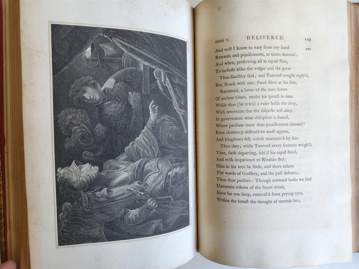 1803 TORQUATO TASSO 2 VOLS JERUSALEM DELIVERED antique ILLUSTRATED in ENGLISH