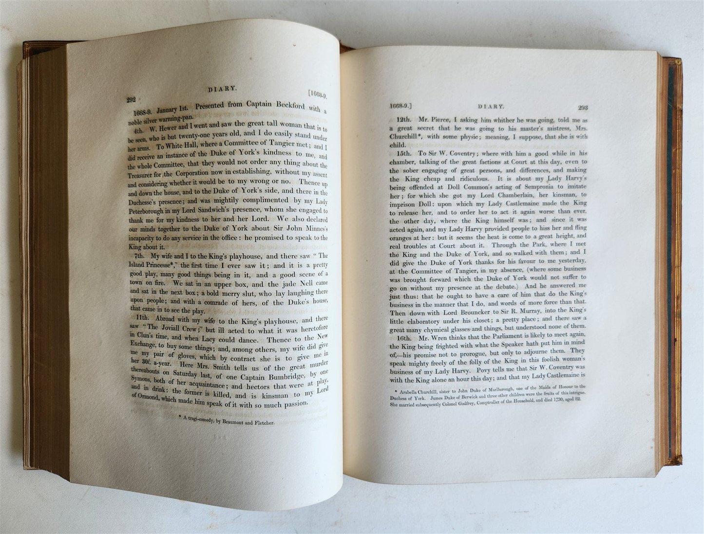 1825 PEPYS'S MEMORIES 2 VOLUMES antique ILLUSTRATED in ENGLISH 1st EDITION folio