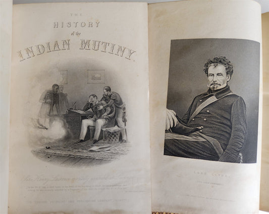 1860s HISTORY of INDIAN MUTINY by CHARLES BALL 2 VOLS antique ILLUSTRATED INDIA