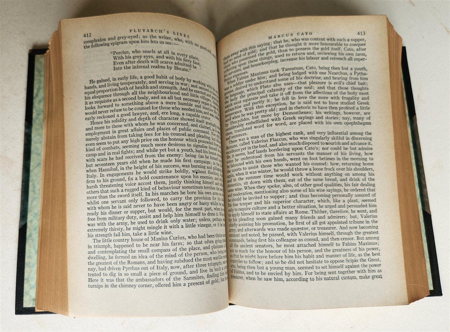 1900s PLUTARCH LIVES of THE NOBLE GRECIANS & ROMANS antique in ENGLISH