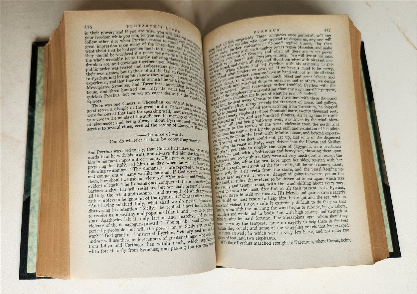 1900s PLUTARCH LIVES of THE NOBLE GRECIANS & ROMANS antique in ENGLISH