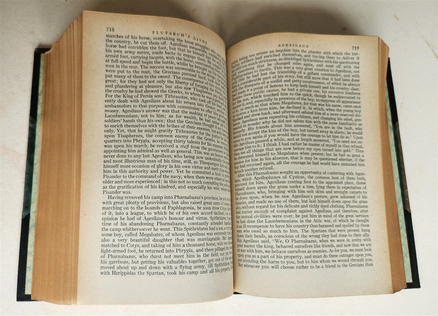 1900s PLUTARCH LIVES of THE NOBLE GRECIANS & ROMANS antique in ENGLISH