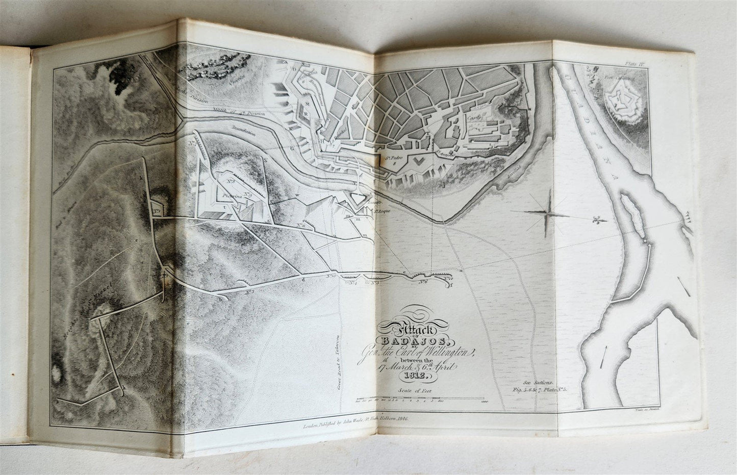 1846 JOURNALS of SIEGES by DUKE of WELLINGTON ARMY in SPAIN antique ILLUSTRATED