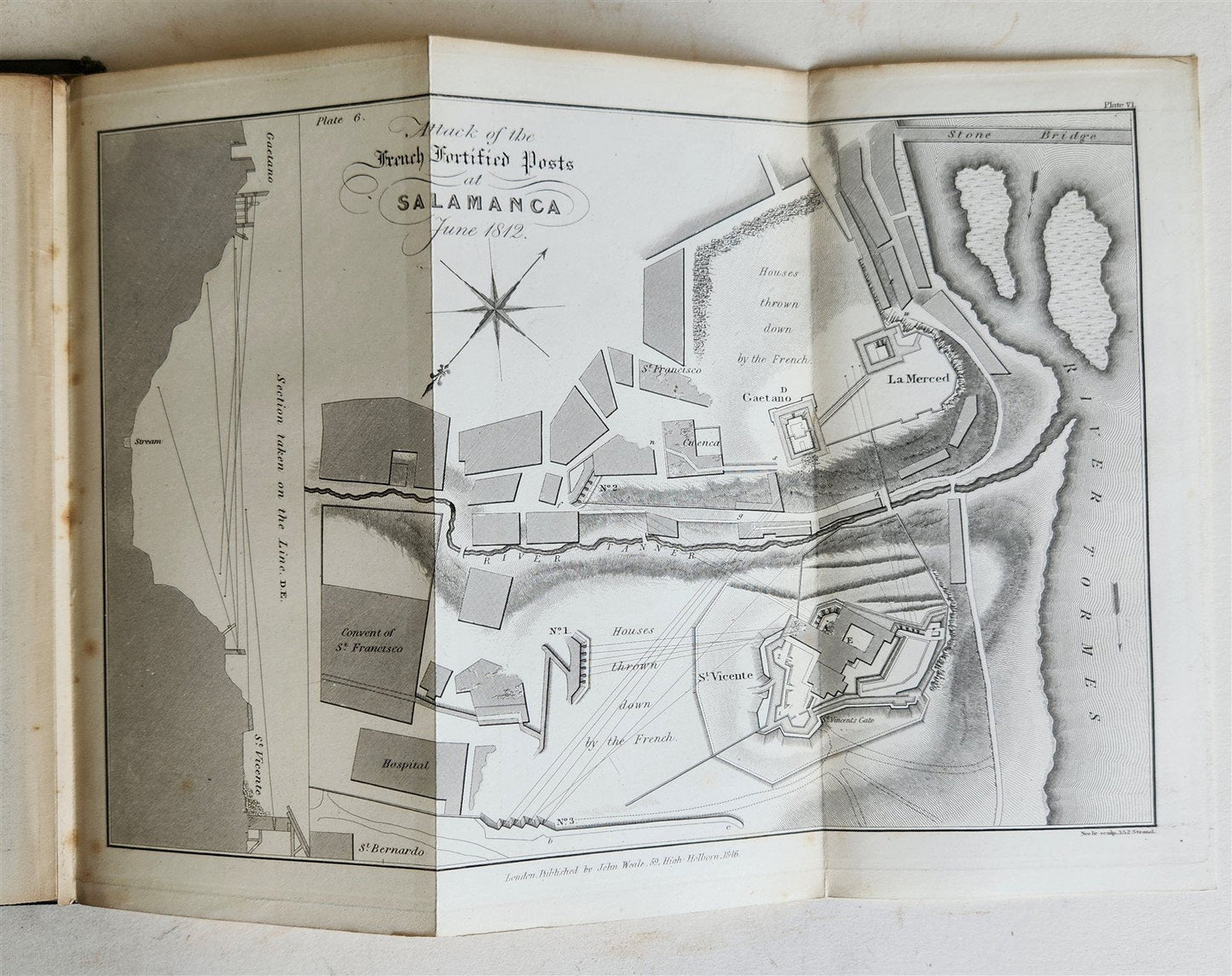 1846 JOURNALS of SIEGES by DUKE of WELLINGTON ARMY in SPAIN antique ILLUSTRATED