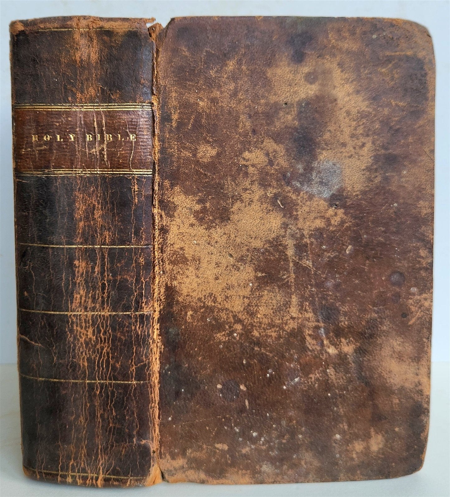 1817 BIBLE in ENGLISH antique HUDSON AMERICANA