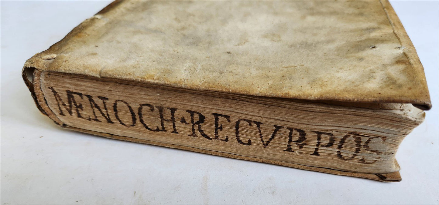 1567 LAW BOOK RESPONSA CAUSAE FINARIENSIS by JACOBI MENOCHII antique VELLUM