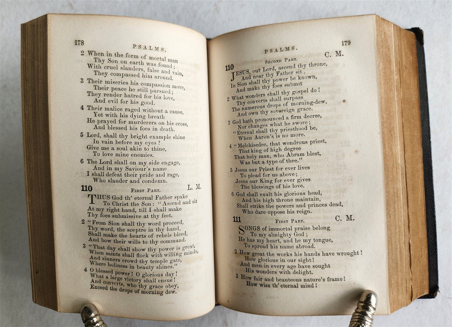 1863 PSALMS & HYMNS in ENGLISH antique PHILADELPHIA AMERICANA CIVIL WAR ERA