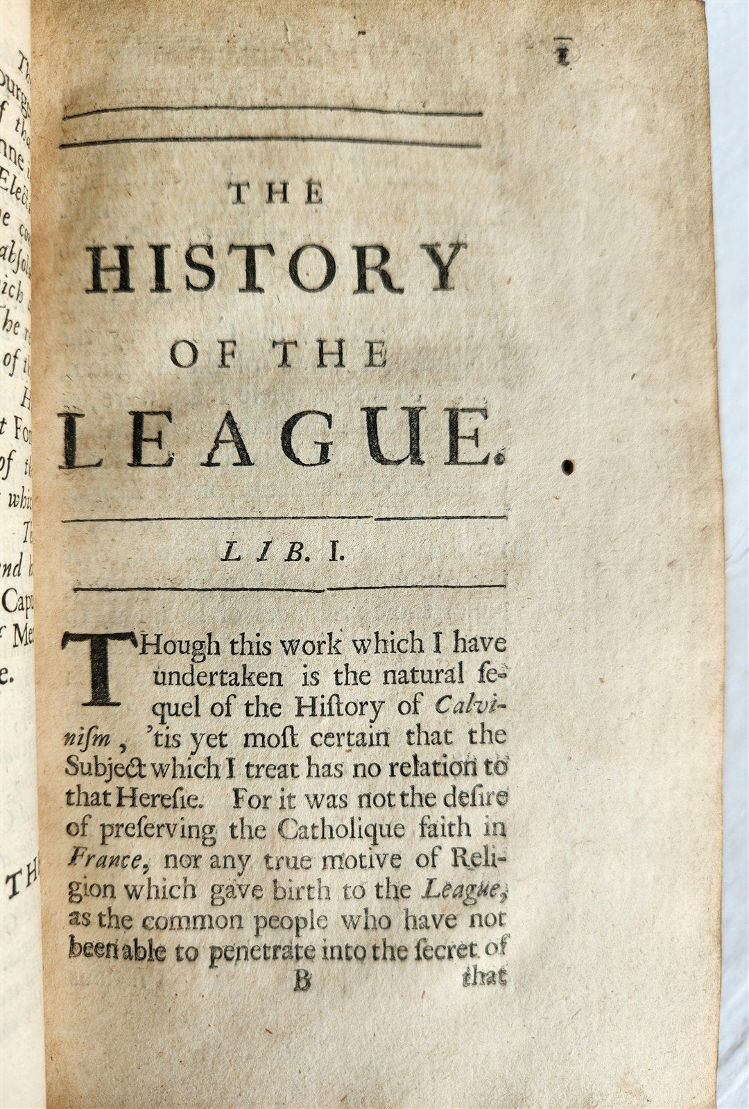 1684 HISTORY of the LEAGUE by MAIMBOURG transl. by DRYDEN antique in ENGLISH