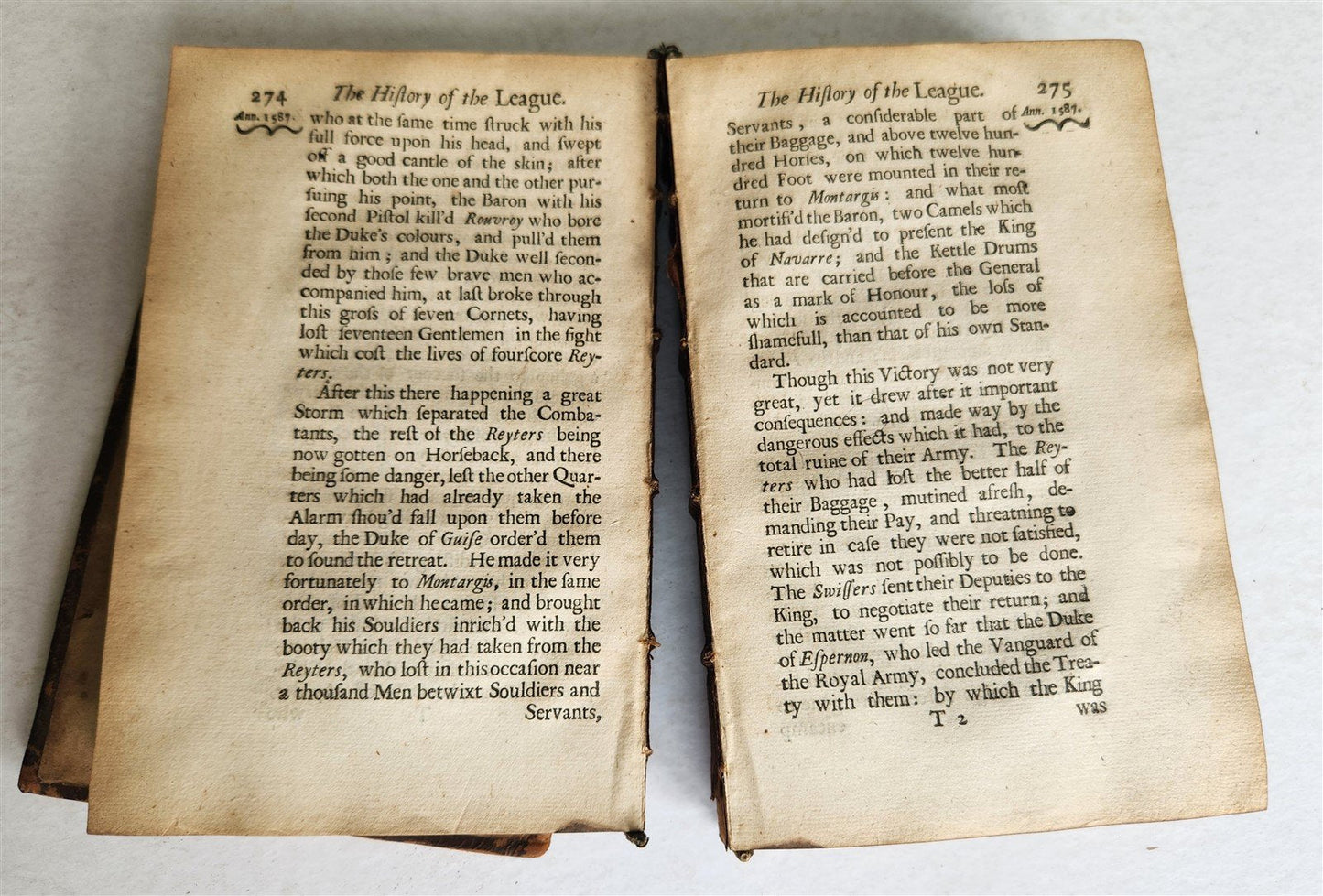 1684 HISTORY of the LEAGUE by MAIMBOURG transl. by DRYDEN antique in ENGLISH