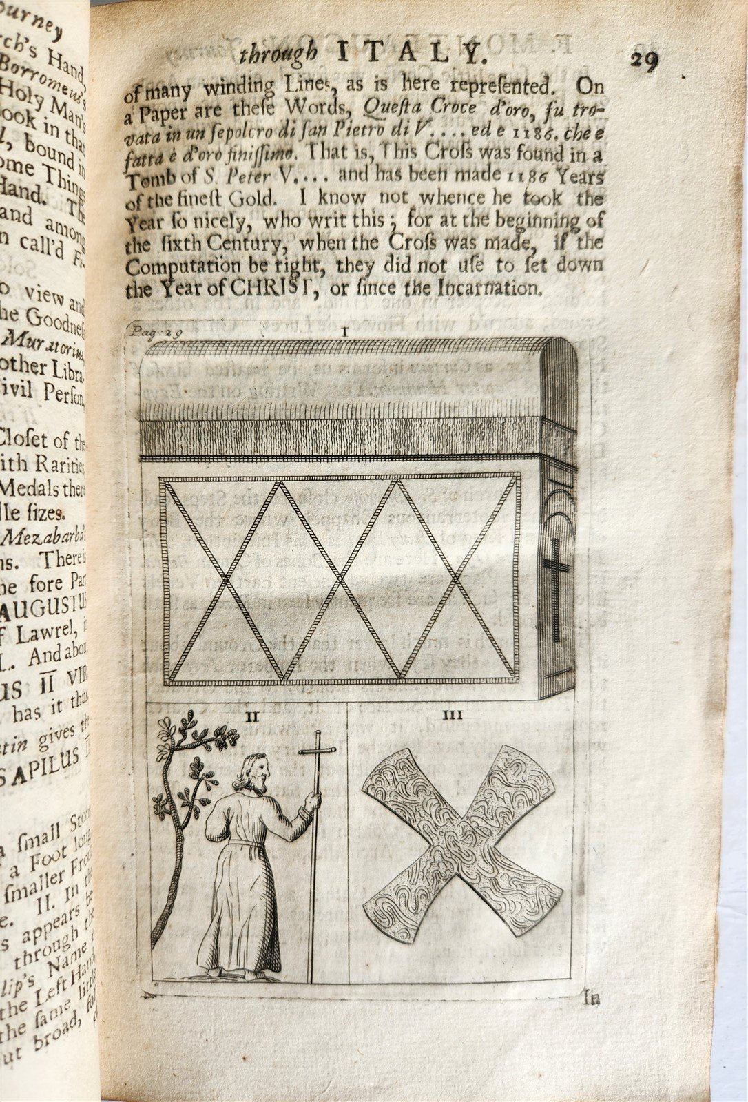 1712 TRAVELS of FATHER MONTFAUCON from PARIS to ITALY antique in ENGLISH