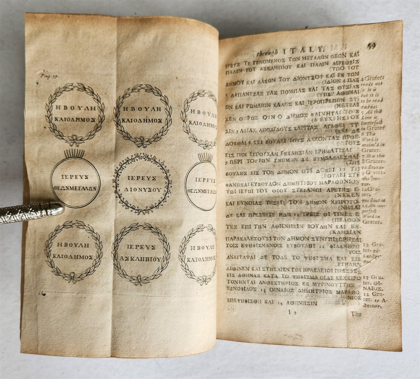 1712 TRAVELS of FATHER MONTFAUCON from PARIS to ITALY antique in ENGLISH