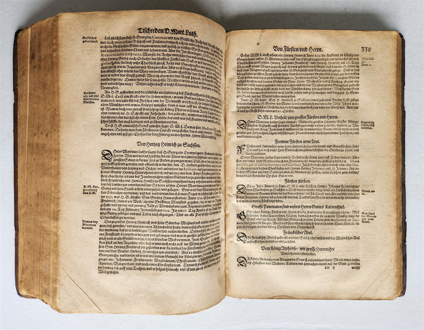 1576 MARTIN LUTHER COLLOQUIA 16th CENTURY PIGSKIN BOUND FOLIO antique