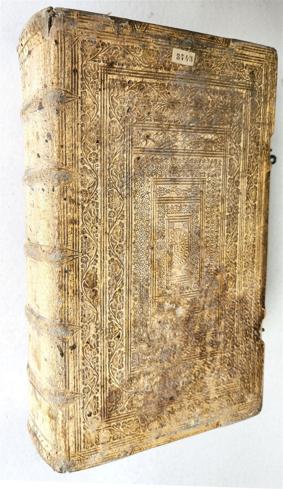 1691 BIBLE in GERMAN illustrated PIGSKIN BOUND FOLIO antique 17th CENTURY