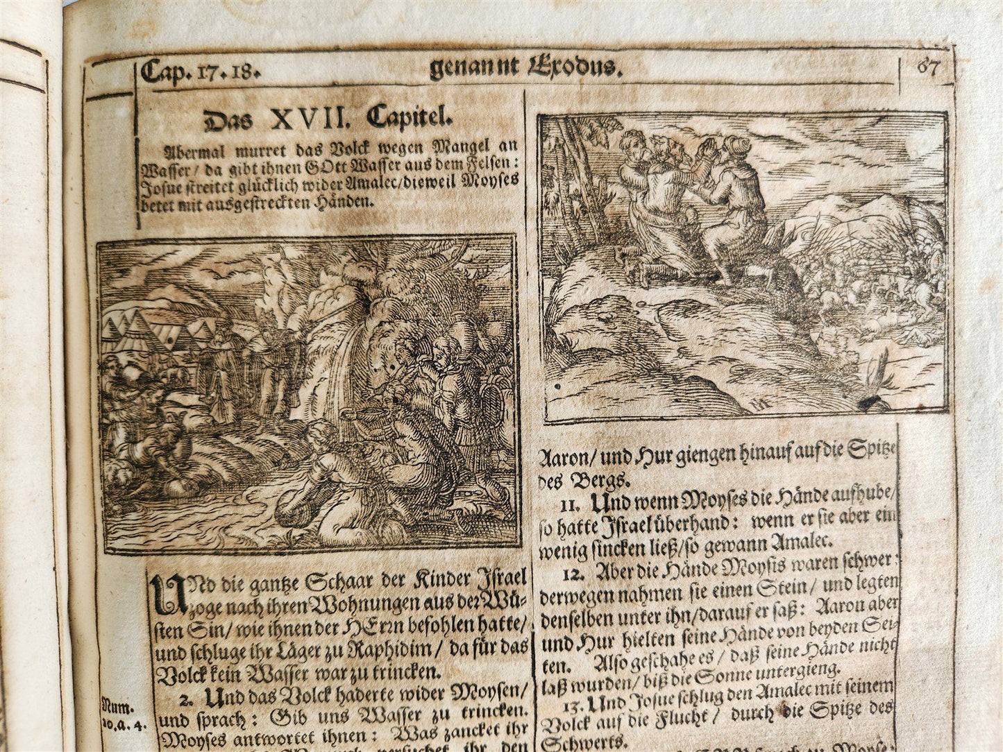 1691 BIBLE in GERMAN illustrated PIGSKIN BOUND FOLIO antique 17th CENTURY