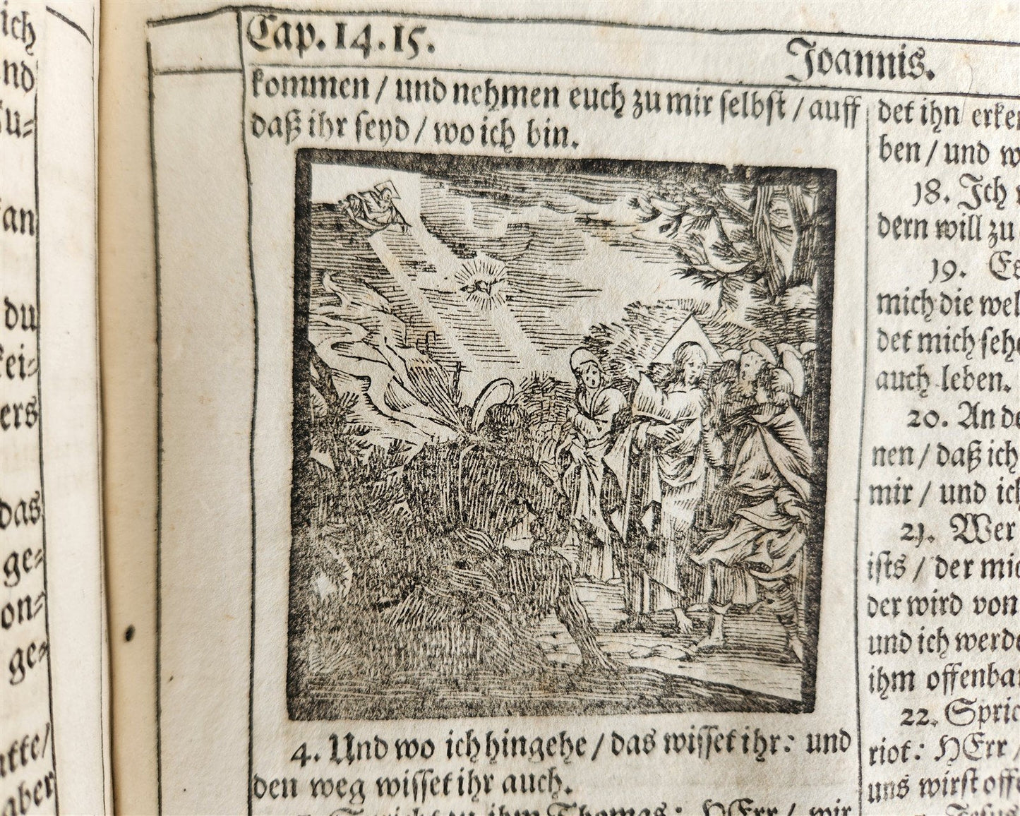 1691 BIBLE in GERMAN illustrated PIGSKIN BOUND FOLIO antique 17th CENTURY
