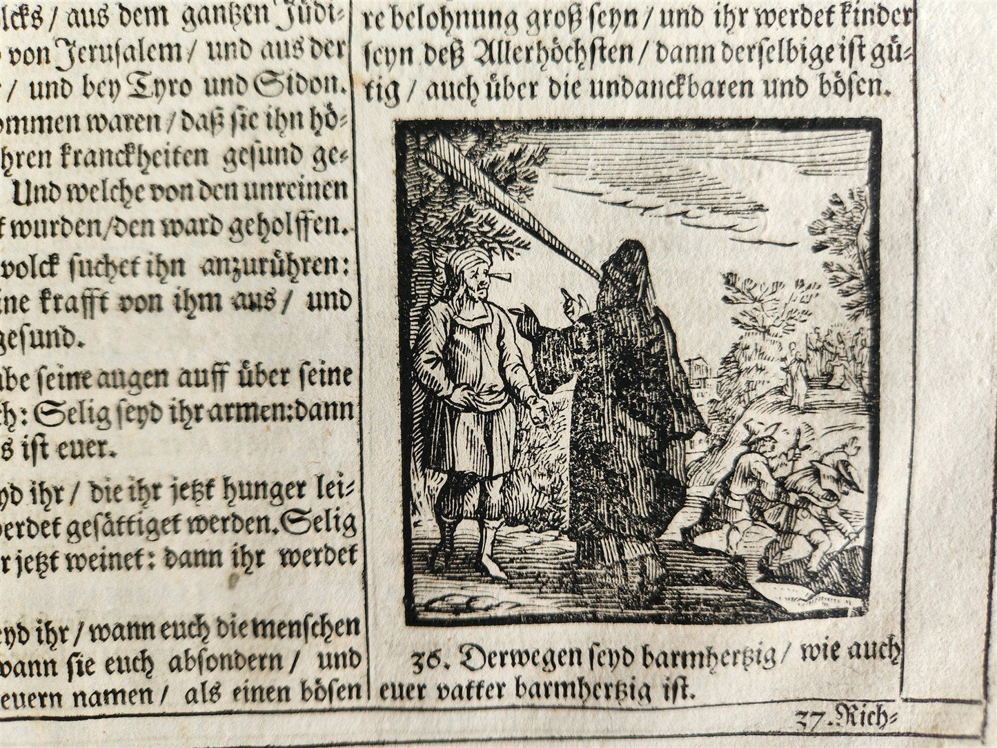 1691 BIBLE in GERMAN illustrated PIGSKIN BOUND FOLIO antique 17th CENTURY